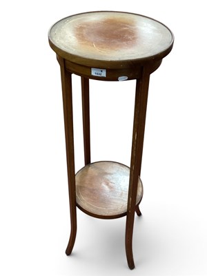 Lot 1532 - Edwardian Inlaid Mahogany Plant Stand of...