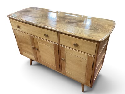 Lot 1596 - Ercol Blonde Sideboard, with plate well to top,...