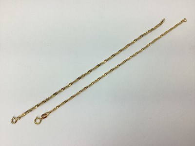 Lot 124 - Two Ropetwist Style Bracelets, stamped "375",...