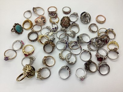 Lot 168 - A Collection of "925" and Other Dress Rings,...