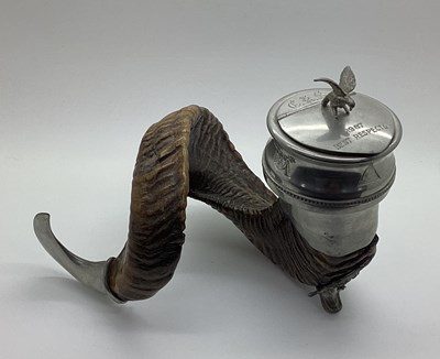 Lot 795 - Rams Horn Military Regimental Style Table Ash...