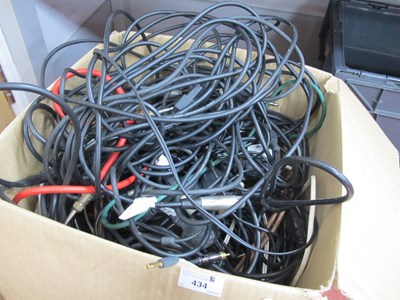 Lot 434 - A Large Quantity of Music Leads, Cables and...