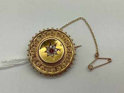 Lot 93 - A Victorian Ruby and Diamond Set Circular...