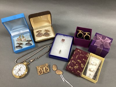 Lot 295 - A Chester Hallmarked 9ct Gold Cufflink,...