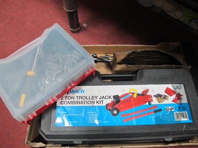 Lot 1101 - TopTech 2 ton trolley jack combination kit...