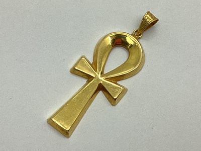 Lot 85 - An Egyptian Ankh Pendant, (stamped mark to...