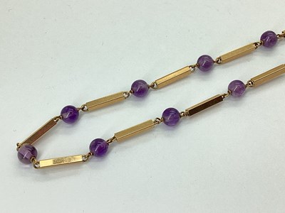 Lot 111 - A Bead and Baton Link Necklace, of alternate...