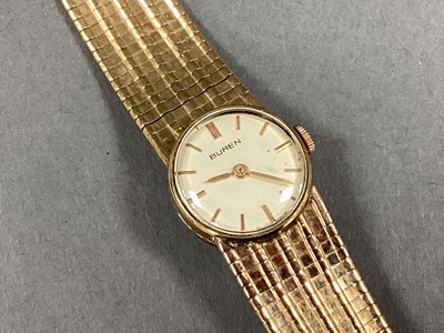 Lot 251 - Buren; A 1960's 9ct Gold Cased Ladies...