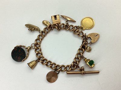 Lot 163 - A Rose Colour Hollow Curb Link Bracelet, of...