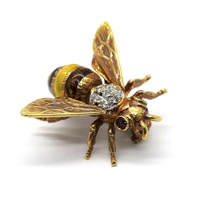 Lot 143 - A Modern Novelty 18ct Gold Diamond and Enamel...