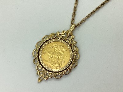 Lot 240 - A Queen Victoria Sovereign Pendant, 1890,...