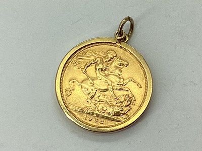 Lot 237 - A Queen Elizabeth II Sovereign Pendant, 1968,...