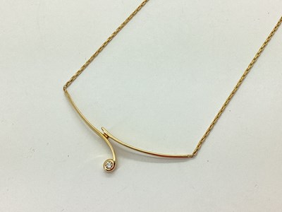 Lot 104 - A Modern Single Stone Diamond Pendant, of...