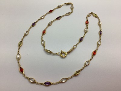 Lot 123 - A Modern Fancy Harlequin Set Necklace,...