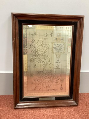 Lot 39 - The Silver Map of Great Britain; A Hallmarked...