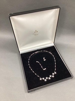 Lot 112 - A Modern Diamond Set Star Design Necklace, the...