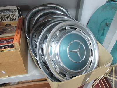 Lot 1115 - Mercedes, Set of Four Chrome Hub Caps, each...