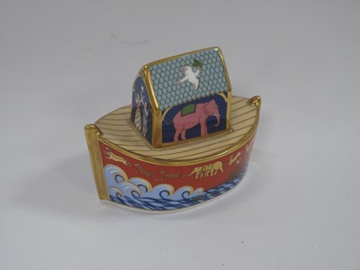 Lot 1244 - Royal Crown Derby Noah's Ark, finished with...
