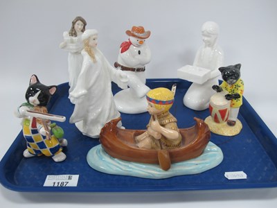 Lot 1187 - Coalport Snowman 'Cowboy Jig ', Doulton...