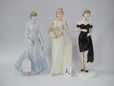 Lot 1196 - Coalport Lady Diana Figurines in Different...