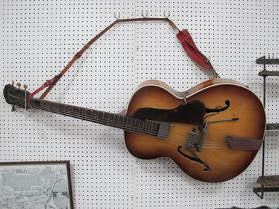 Lot 1128 - Hofner Senator Acoustic Guitar, in graduated...