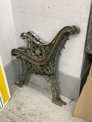 Lot 1500 - A Pair of Cast Metal Bench Ends featuring...