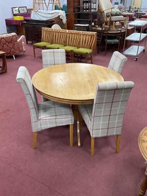 Lot 1464 - J. B. Global Light Oak Circular Topped Dining...