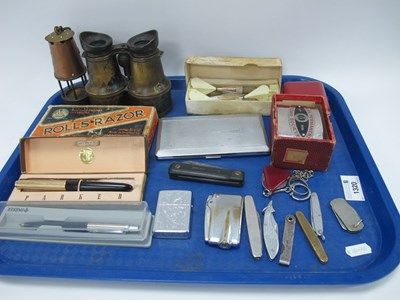 Lot 1320 - Parker '51' Ink Pen and Biro, Zippo Bradford P....