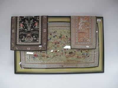 Lot 1260 - Oriental Needlework Panel featuring many...