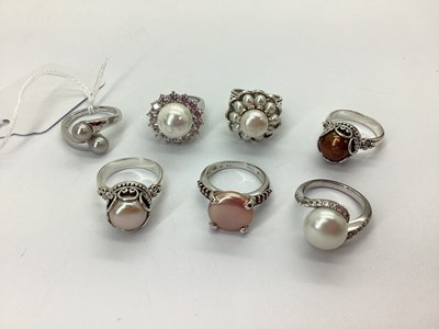 Lot 111 - A Collection of "925" and Other Pearl and...