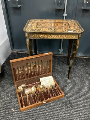 Lot 1492 - Sorrento Style Needlework Table with musical...