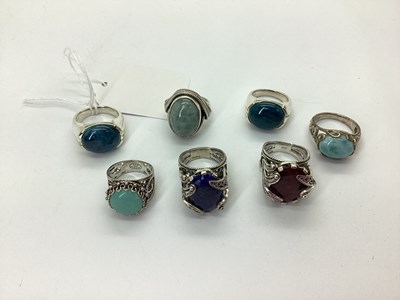 Lot 105 - A Collection of "925" and Other Hardstone...