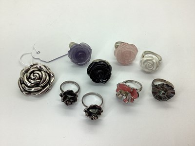 Lot 126 - A Large Hallmarked Silver Hollow Floral...