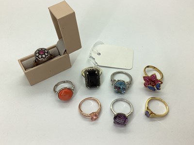 Lot 131 - A Collection of "925" and Other Dress Rings,...