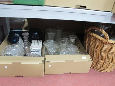 Lot 1075 - Glas Vases, decanter, three demijohns, etc:...
