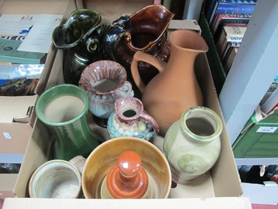 Lot 1073 - Pearson's Waisted Vase, Purbeck pottery jug,...