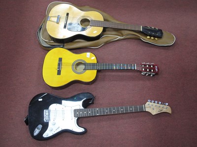 Lot 1279 - CB Sky electric Guitar, with black and white...