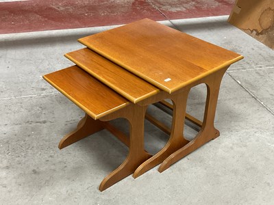 Lot 1445 - Nest of Three Teak Coffee Tables, with 'L'...