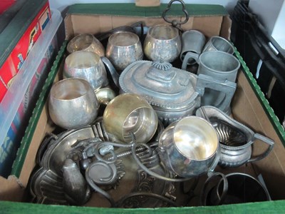 Lot 1026 - E.P.N.S Three Piece Plated tea service, brandy...