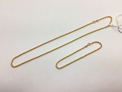 Lot 92 - A 9ct Gold Ropetwist Chain, overall length...