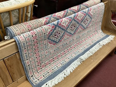 Lot 1476 - Mori Bokhara Tassled Rug, with quatrefoil...