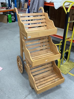 Lot 1490 - 'Gadsby' Three Tier Shop Display, on wheels.