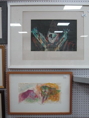 Lot 1394 - Helena Terry Mixed Media, 'Win Hill', 17 x 34,...