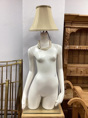 Lot 1488 - Novelty Table Lamp as a Female Mannequin Torso,...
