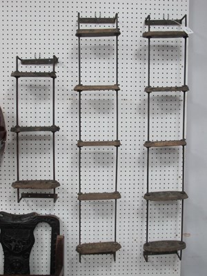 Lot 1417 - Three Novelty Wall Shelves, with wooden...