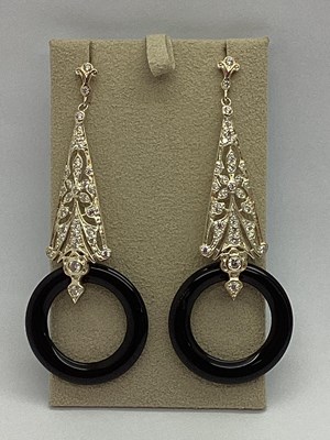Lot 127 - A Pair of Modern Stylish Art Deco Style Long...