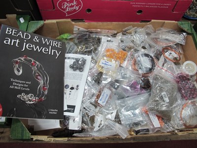 Lot 1095 - Jewellery Makers Beads, Chains, Wire, Book,...