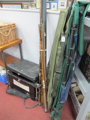 Lot 1353 - Fishing tackle and equipment, including black...