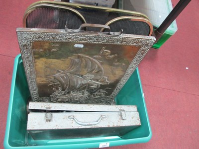 Lot 1097 - Tools and metalware, including metal-cased...