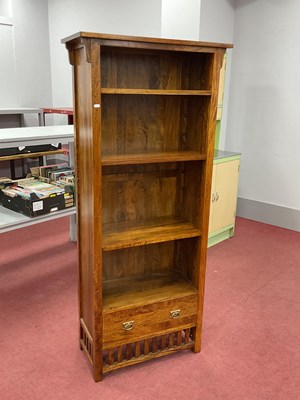 Lot 1438 - Late XX Century Hardwood Book/Display Case, in...